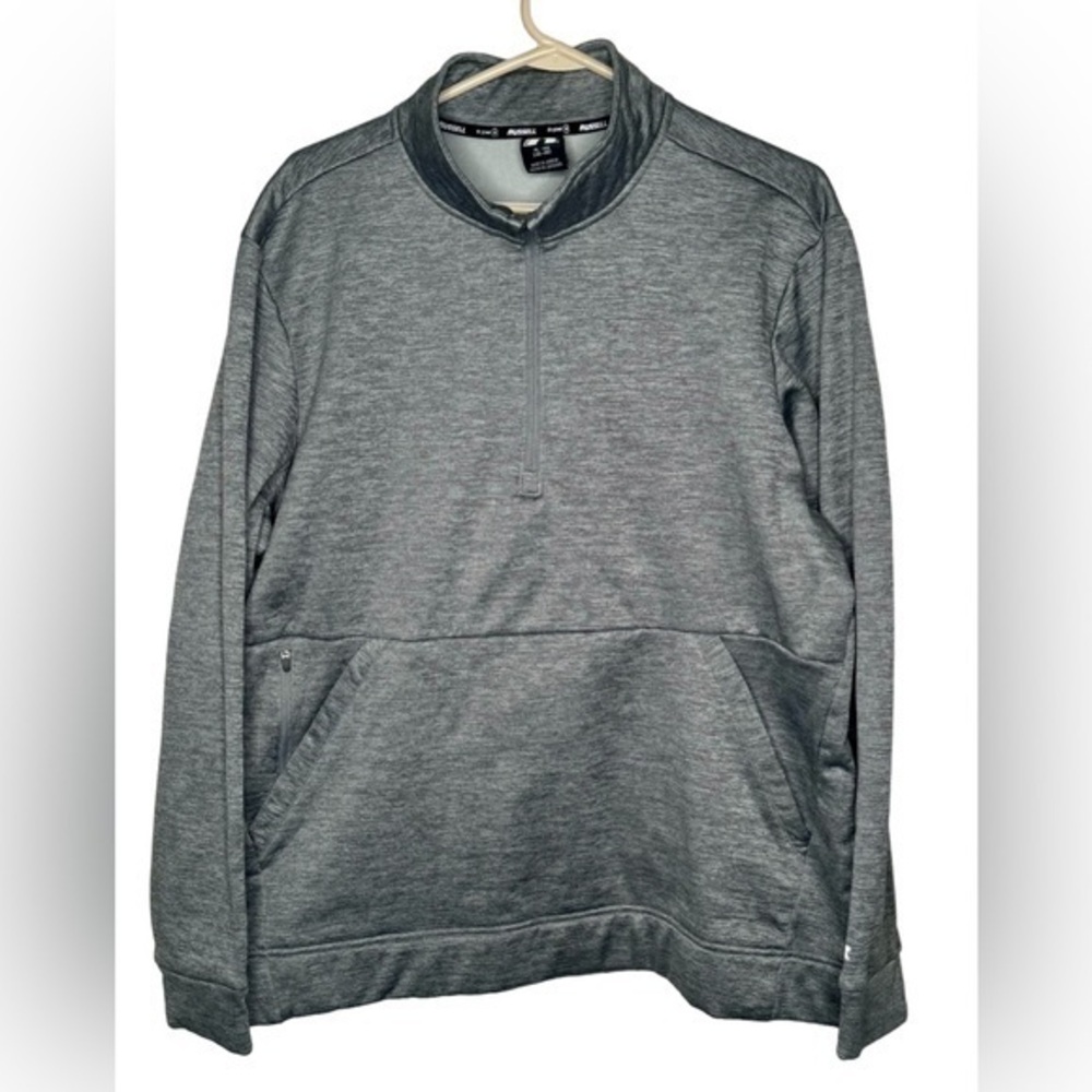 Russell Men’s Grey 1/4 Zip Dri-Power 360° Pullover Sweatshirt CL 46-48
